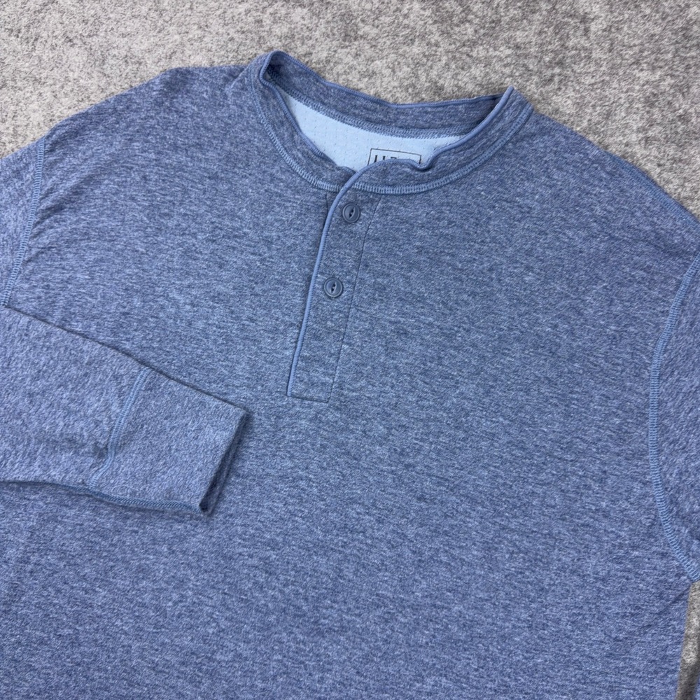 LL Bean River Driver Shirt Mens XL Tall Blue Two Layer Wool Blend Base Outdoor